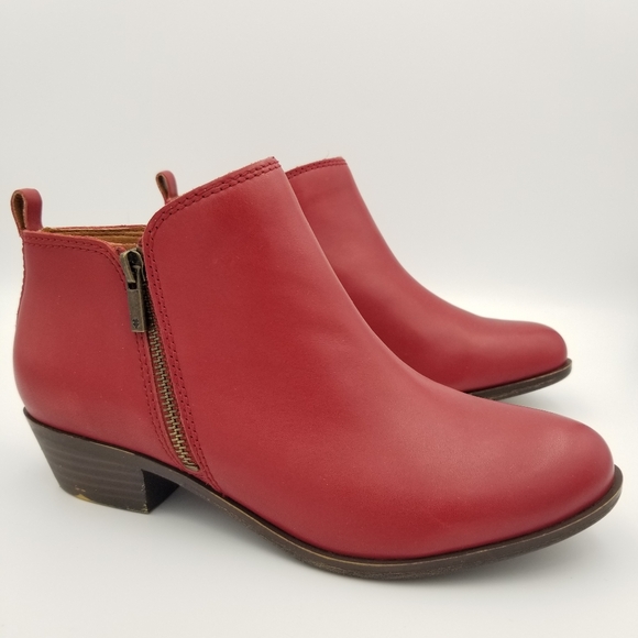 Lucky Brand Shoes - Like-new Lucky Brand Basel Booties, Dark Red, Women's 9M